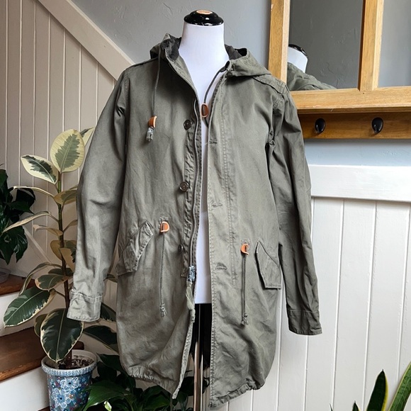 J. Crew Fishtail Parka in Hunter Green 100% Cotton - Picture 15 of 16